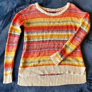 American Eagle Rainbow Knit Sweater